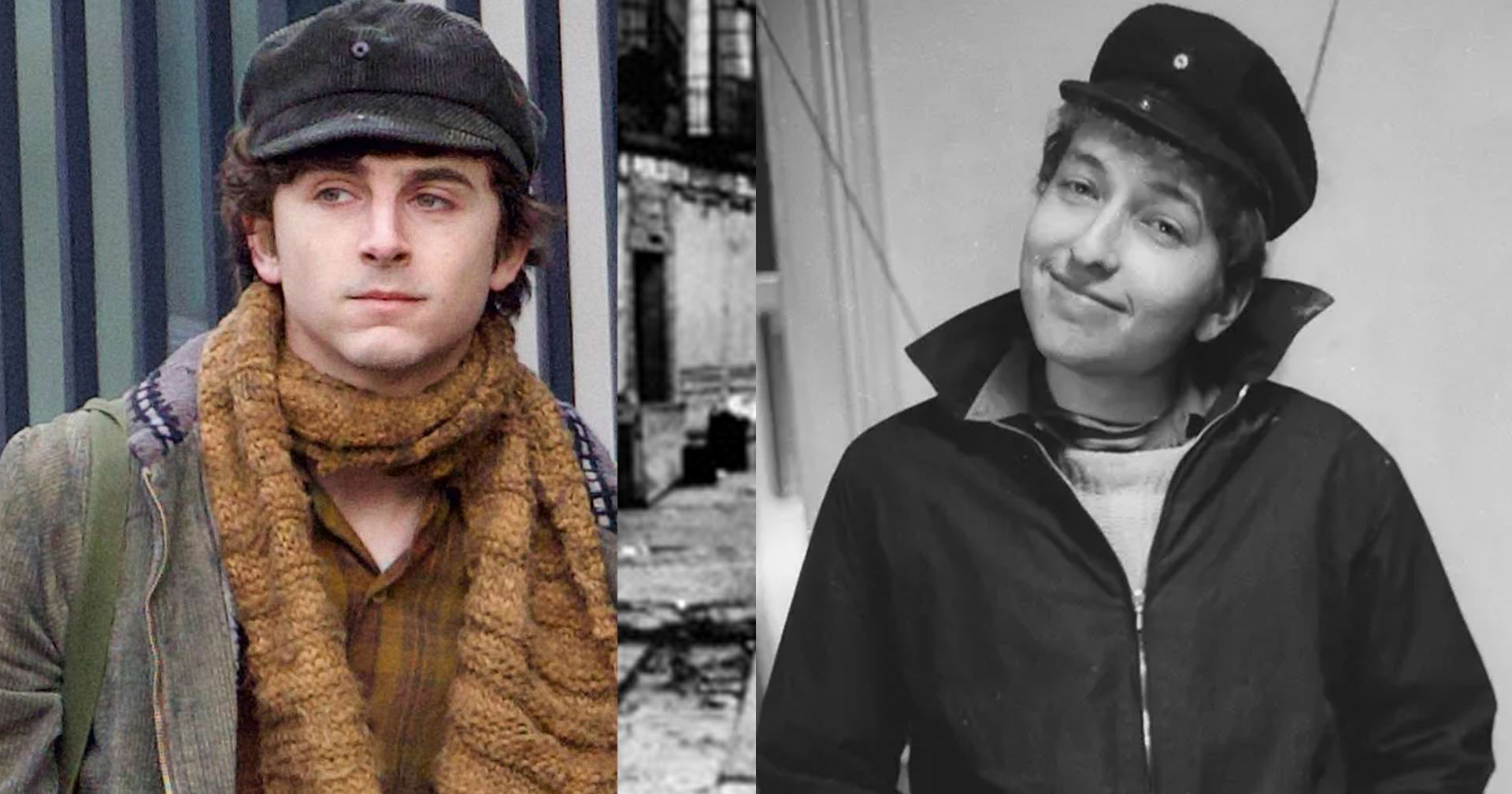 Timothée Chalamet aparece como Bob Dylan em fotos do set da cinebiografia do músico