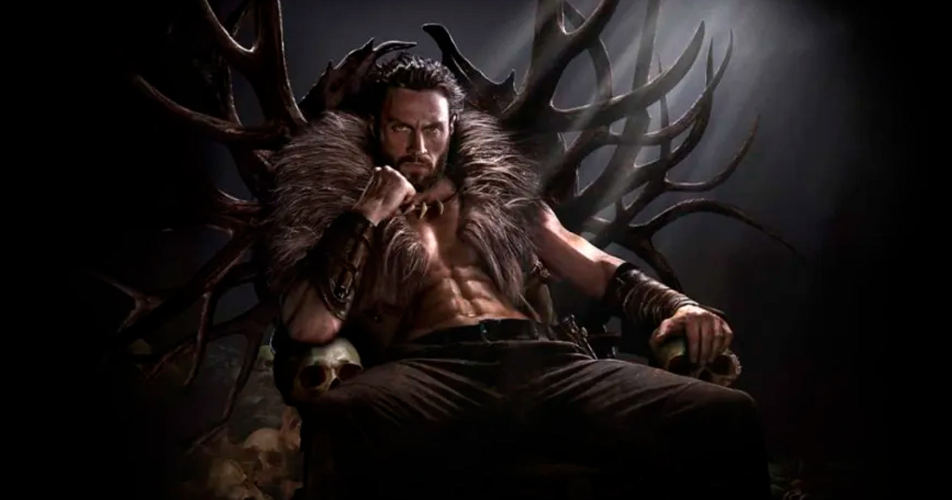 Aaron Taylor-Johnson aparece com traje clássico em trailer violento de 'Kraven - O Caçador'