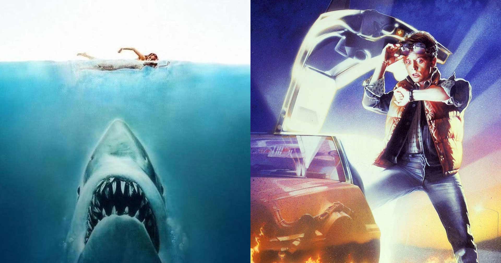 ‘Tubarão’ e ‘De Volta Para o Futuro’ ganham novos cartazes para o relançamento nos cinemas