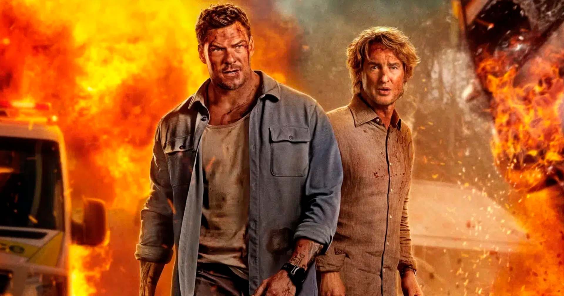 'Três Horas Para Viver' ganha pôster explosivo com Alan Ritchson, Rodrigo Santoro e Owen Wilson