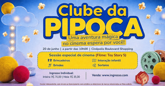 Clube Da Pipoca - Uma Aventura Mágica No Cinema Espera Por Você!