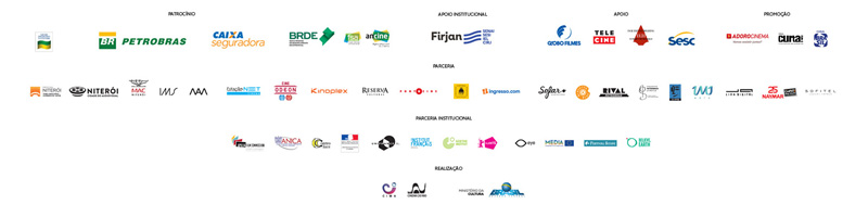 Patrocinadores, copatrocínios, apoios institucionais, de mídia e culturais, distribuição, promoção, realização