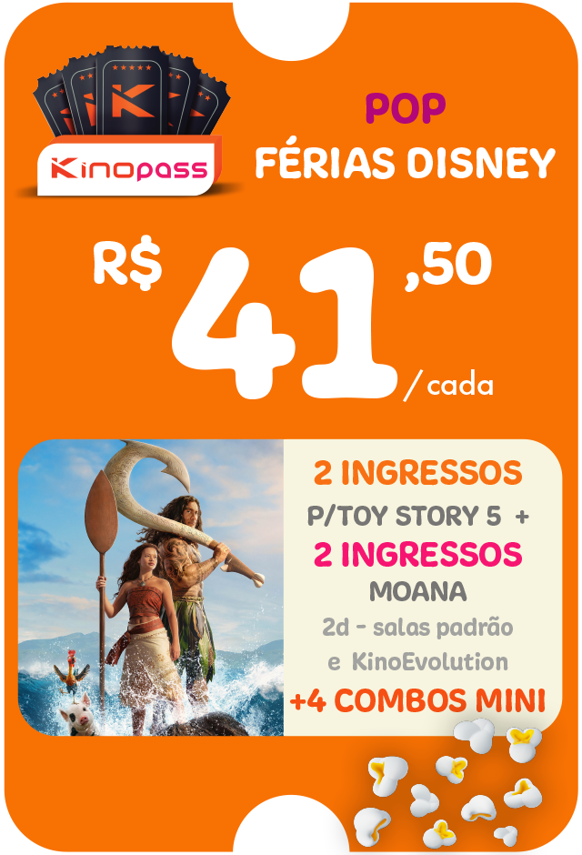 Kinopass POP Férias em Família Disney - 4 (quatro) ingressos, R$ 41,50