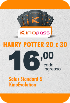 Compre seu Passaporte: HARRY POTTER 2D OU 3D - 16,90 cada ingresso. Salas Standard & KinoEvolution.