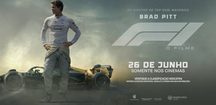 Oferta exclusiva Apple Pay! Ganhe R$15 OFF ao comprar seus ingressos on-line para F1® The Movie usando Apple Pay.