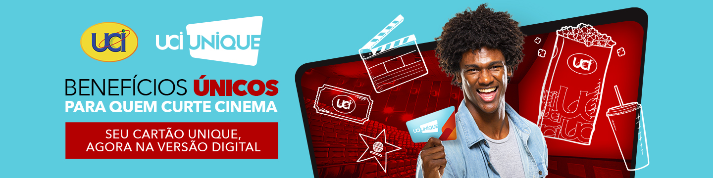 Imagem de fundo do UCI Unique benefícios únicos para quem curte cinema - Seu cartão UNIQUE, agora na versão digital