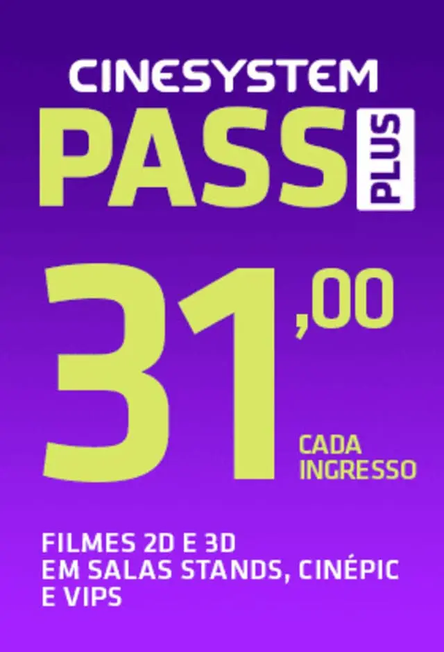 banner do filme Cinesystem Pass Plus - 31/12/2026