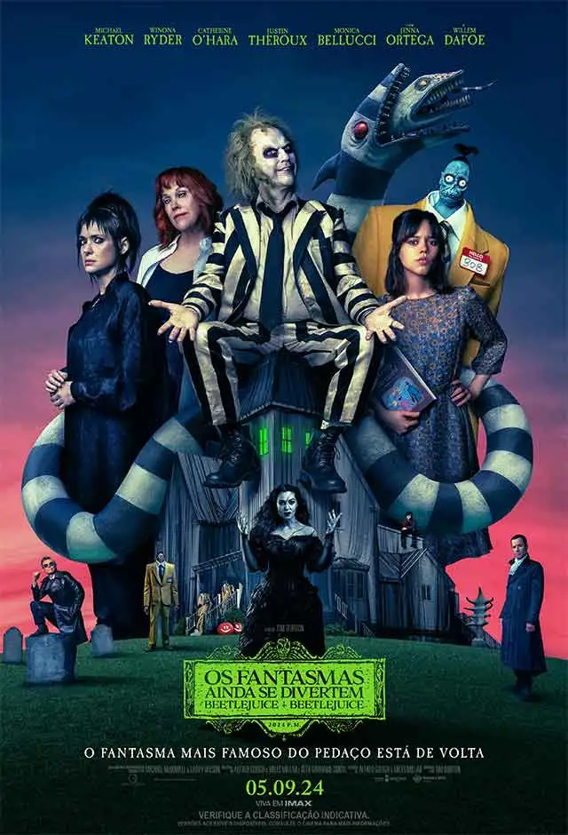 Cartaz do filme Os Fantasmas Ainda Se Divertem: Beetlejuice Beetlejuice