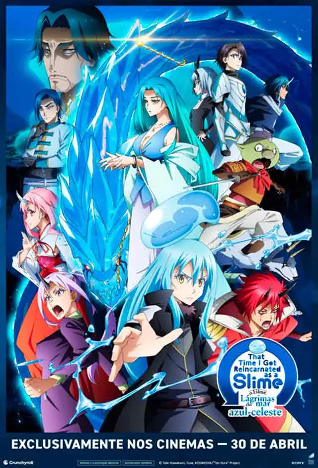 That Time I Got Reincarnated As A Slime O Filme: Lágrimas Do Mar Azul-Celeste