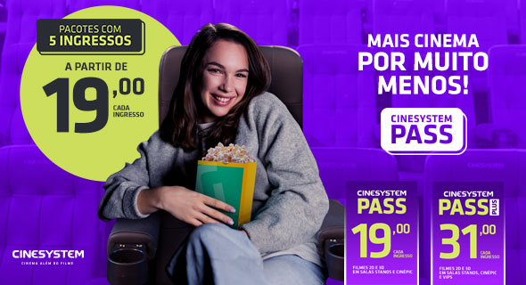 Banner da promoção Cinesystem Pass