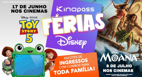 Banner da promoção Kinopass Férias Disney