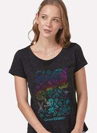 Imagem Camiseta Game of Thrones Brasões Colorful