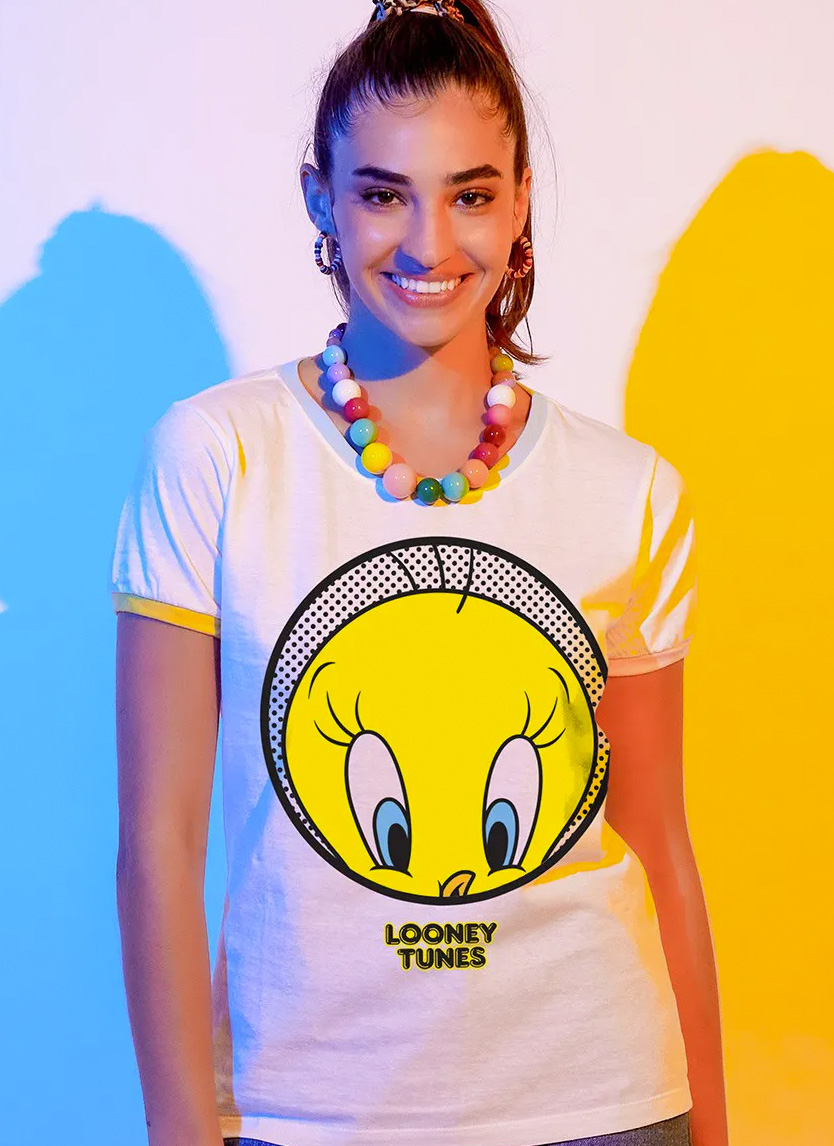 Imagem Camiseta Ringer Looney Tunes Piu-Piu Rostinho