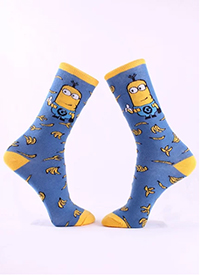 Imagem Meia Cano Alto Minions Banana