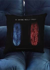 Imagem Almofada Matrix Is Anyone Really Free?