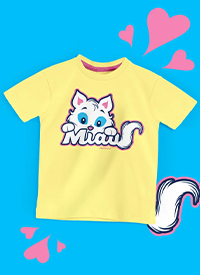 Imagem Camiseta Infantil Turma da Mônica Mingau Miau